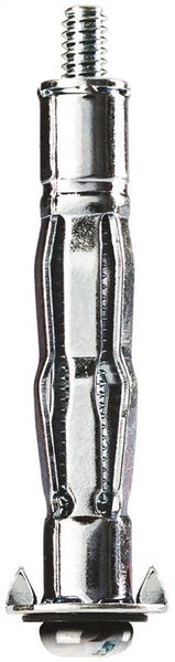 COBRA ANCHORS 138Y Hollow Wall Anchor, #6-32 Thread, Steel, Plated, 90 lb