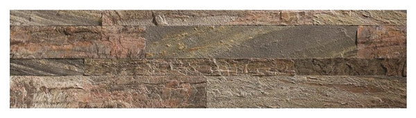 ASPECT A9080 Backsplash Tile, 24 in L, 6 in W, 0.15 to 0.3 mm Thick, Natural Stone, Weathered Quartz