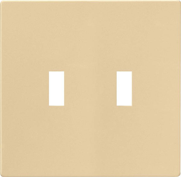 Eaton Wiring Devices PJS2V Wallplate, 4-7/8 in L, 4.94 in W, 2 -Gang, Polycarbonate, Ivory, High-Gloss