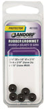 Jandorf 61500 Grommet, Rubber, Black, 3/16 in Thick Panel