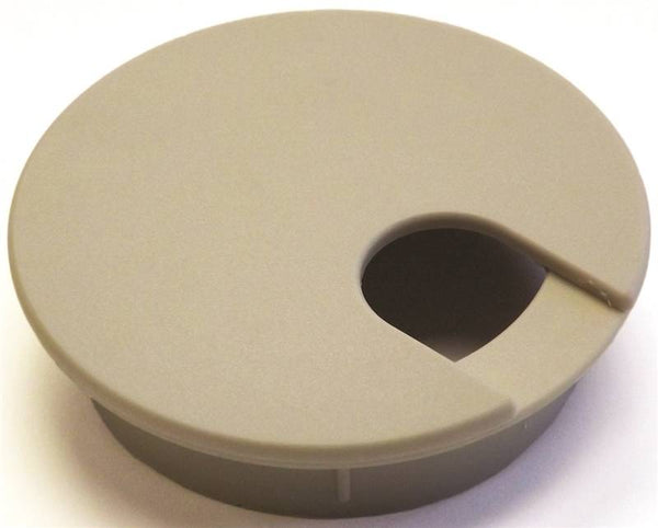 Jandorf 61603 Desk Grommet, 2-1/2 in Dia Cable, Polystyrene, Almond