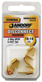 Jandorf 60850 Disconnect Adapter, 16 to 14 AWG Wire, Copper Contact