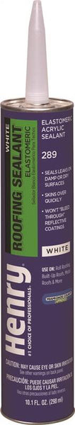 Henry FlashMaster 289 Series HE289004 Roof Sealant, White, Liquid, 10.1 oz Cartridge