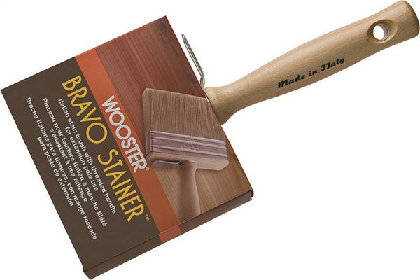 WOOSTER F5116-4-3/4 Paint Brush, 4-3/4 in W, 2-3/4 in L Bristle, China Bristle, Threaded Handle