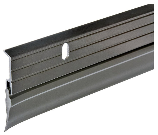 Frost King B59/36H Door Sweep, 36 in L, 1-5/8 in W, Aluminum Flange, Vinyl Insert