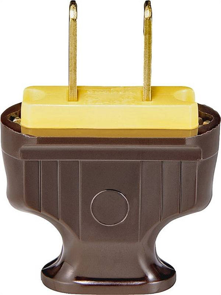 Eaton Wiring Devices BP1912B-SP-L Electrical Plug, 2 -Pole, 15 A, 125 V, NEMA: NEMA 1-15, Brown