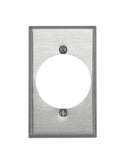 Leviton 83028 Wallplate, 4-1/2 in L, 2-3/4 in W, 1-Gang, Aluminum, Silver, Satin, Flush Mounting