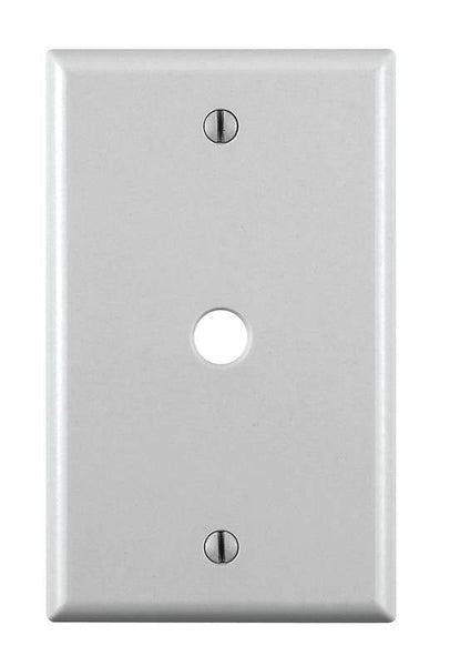 Leviton 001-88013-000 Standard Wallplate, 1-Gang, Plastic, White