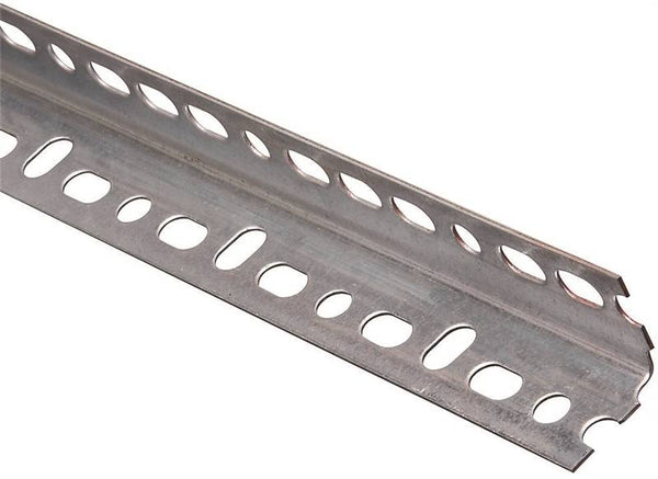 Stanley Hardware 4021BC Series N341-123 Slotted Angle Stock, 1-1/4 in L Leg, 36 in L, 0.047 in Thick, Steel, Galvanized