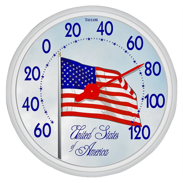 Taylor 6729 American Flag Thermometer, -60 to 120 deg F