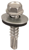 Acorn International SW-MM121G250 Screw, #12 Thread, Hex Drive, Self-Drilling, Self-Tapping Point, Galvanized Steel