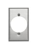 Leviton 83028 Wallplate, 4-1/2 in L, 2-3/4 in W, 1-Gang, Aluminum, Silver, Satin, Flush Mounting