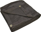 ProSource 746B Mesh Tarpaulin, 16 ft L, 8 ft W, Polypropylene, Black