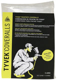 Trimaco 14123 Professional Painter's Coveralls, XL, Zipper Closure, Tyvek, White