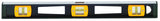 Johnson 3724 I-Beam Level, 24 in L, 3-Vial, 1-Hang Hole, Non-Magnetic, Aluminum, Black