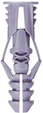 COBRA ANCHORS 172S Wall Anchor, Polyethylene, Chrome, 46 lb