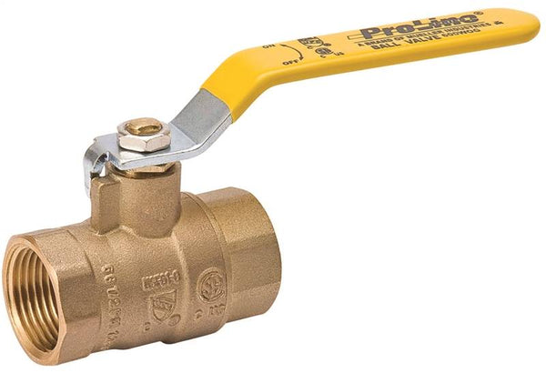 B & K 107-814NL Ball Valve, 3/4 in Connection, FPT x FPT, 600/125 psi Pressure, Manual Actuator, Brass Body