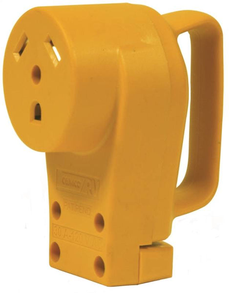 CAMCO 55343 Replacement Receptacle, 125 V, 30 A, Female Contact, Yellow
