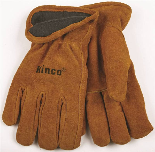 Heatkeep 50RL-L High-Durability Driver Gloves, Men's, L, 5 in L, Keystone Thumb, Easy-On Cuff, Cowhide Leather, Brown