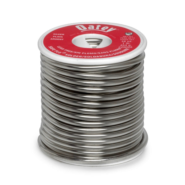 Oatey Safe-Flo 29025 Wire Solder, 1 lb, Solid, Gray/Silver, 415 to 455 deg F Melting Point