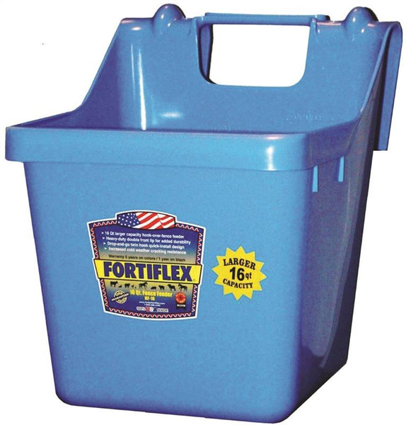 FORTEX-FORTIFLEX 1301640 Bucket Feeder, Fortalloy Rubber Polymer, Sky Blue