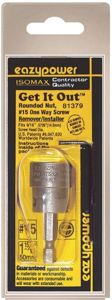 EAZYPOWER 81379 One Way Screw Remover, #15 Bolt/Screw, HSS
