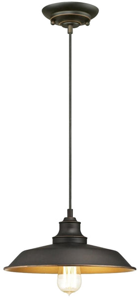 Westinghouse 6344700 Iron Hill Indoor Pendant Light, 120 V, 1-Lamp, Incandescent, LED Lamp, Metal Fixture
