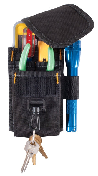 CLC 1105 Cell Phone/Tool Holder, Polyester, Black/Brown
