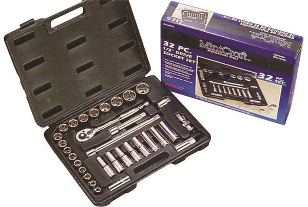 Vulcan TS1032 Socket Set, Chrome Vanadium Steel, Chrome