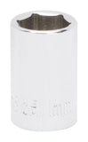 Vulcan MT6490221 Drive Socket, 11 mm Socket, 1/4 in Drive, 6-Point, Chrome Vanadium Steel, Chrome