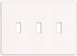 Eaton Wiring Devices PJS3W Wallplate, 4-7/8 in L, 6-3/4 in W, 3 -Gang, Polycarbonate, White, High-Gloss