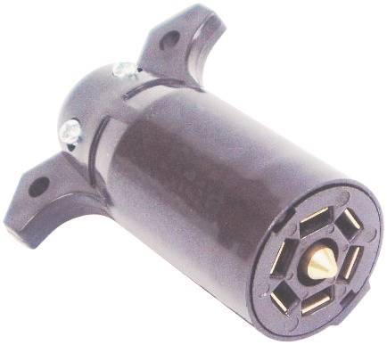 US Hardware RV-488C Trailer Connector with Grip, 12 V, 7-Pole, Plastic, Black