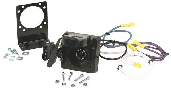HOPKINS Multi-Tow 47185 Trailer Connector, 4-Pole, Metal/Plastic Housing Material, Black