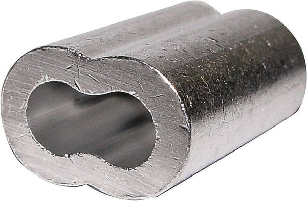 Koch 077210 Extruded Cable Ferrule, 1/4 in Dia Cable, 1-1/8 in L, Aluminum