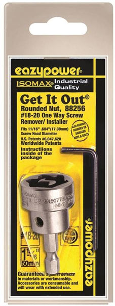 EAZYPOWER 88256 One Way Screw Remover, #18 to #20 Bolt/Screw, HSS