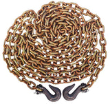 ANCRA 45881-10-20 Transport Chain Assembly with Clevis Hook, 5/16 in, 20 ft L, 4700 lb Working Load, 70 Grade