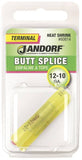 Jandorf 60814 Butt Splice Connector, 12 to 10 AWG Wire, Copper Contact, Yellow