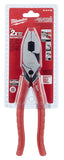 Milwaukee 48-22-6100 Lineman's Plier with Crimper, 9 in OAL, 1.77 in Cutting Capacity, Red Handle, Comfort-Grip Handle