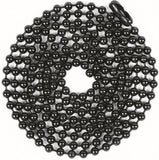 Jandorf 60371 Beaded Chain with Connector, 3 ft L, Black