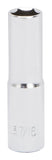Vulcan MT6495618 Drive Socket, 7/16 in Socket, 3/8 in Drive, 6-Point, Chrome Vanadium Steel, Chrome