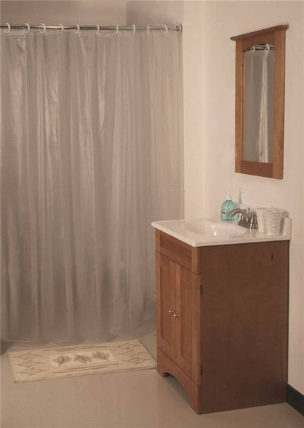 Simple Spaces SD-MCP01-F3L Shower Curtain, Vinyl, Frosted, Frosted