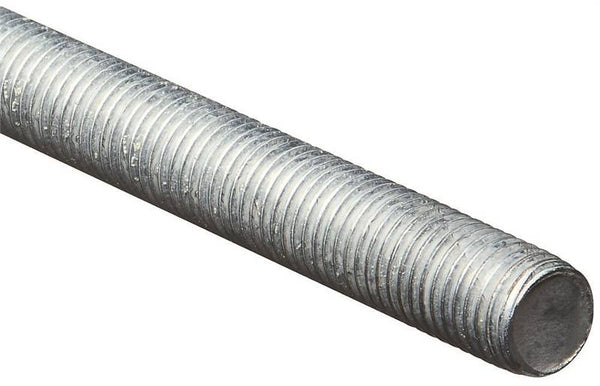 Stanley Hardware N179-564 Threaded Rod, 7/8-9 Thread, 36 in L, A Grade, Steel, Zinc, UNC Thread