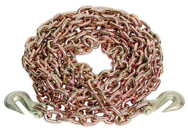 ANCRA 45881-10-20-SP Transport Chain Assembly with Clevis Hook, 5/16 in, 20 ft L, 4700 lb Working Load, 70 Grade