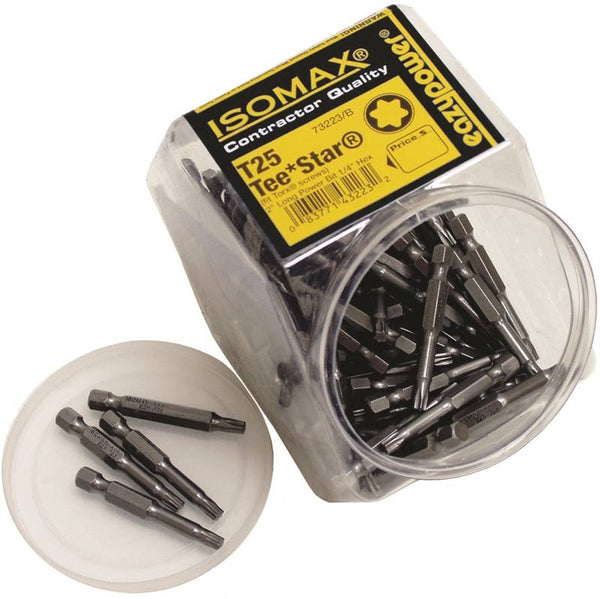 EAZYPOWER 002235 Insert Bit, T25 Drive, Torx Drive, 1/4 in Shank, Hex Shank, 2 in L