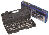 Vulcan TS1019-M Socket Set, Chrome Vanadium Steel, Chrome