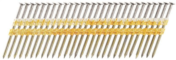 SENCO KD27APBSN Collated Nail, 3 in L, Steel, Bright Basic, Full Round Head, Smooth Shank