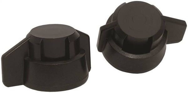 GREEN LEAF Y8253040 6PK Winged Bayonet Cap, Closed, Black