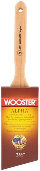 WOOSTER 4231-2 1/2 Paint Brush, 2-1/2 in W, 2-15/16 in L Bristle, Synthetic Fabric Bristle, Sash Handle