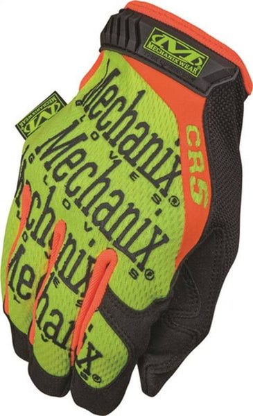MECHANIX WEAR SMG-C91-009 High-Visibility Work Gloves, Unisex, M, 9 in L, Hook-and-Loop Cuff, Synthetic Leather, Yellow