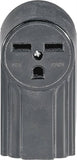 Eaton Cooper Wiring WD1232 Power Receptacle, 2 -Pole, 250 V, 30 A, NEMA: NEMA 6-30R, Black